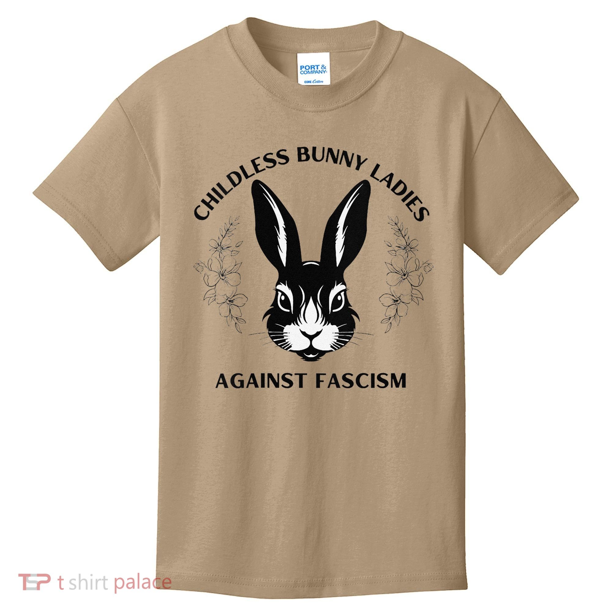 Childless Bunny Lady Rabbit Mom Democrat Vote Blue Kids T-Shirt