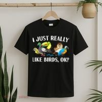 Cool Bird Lover Bird Watcher Nerd Parrot Birds T-Shirt thumb 2