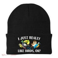 Cool Bird Lover Bird Watcher Nerd Parrot Birds Beanie thumb 0