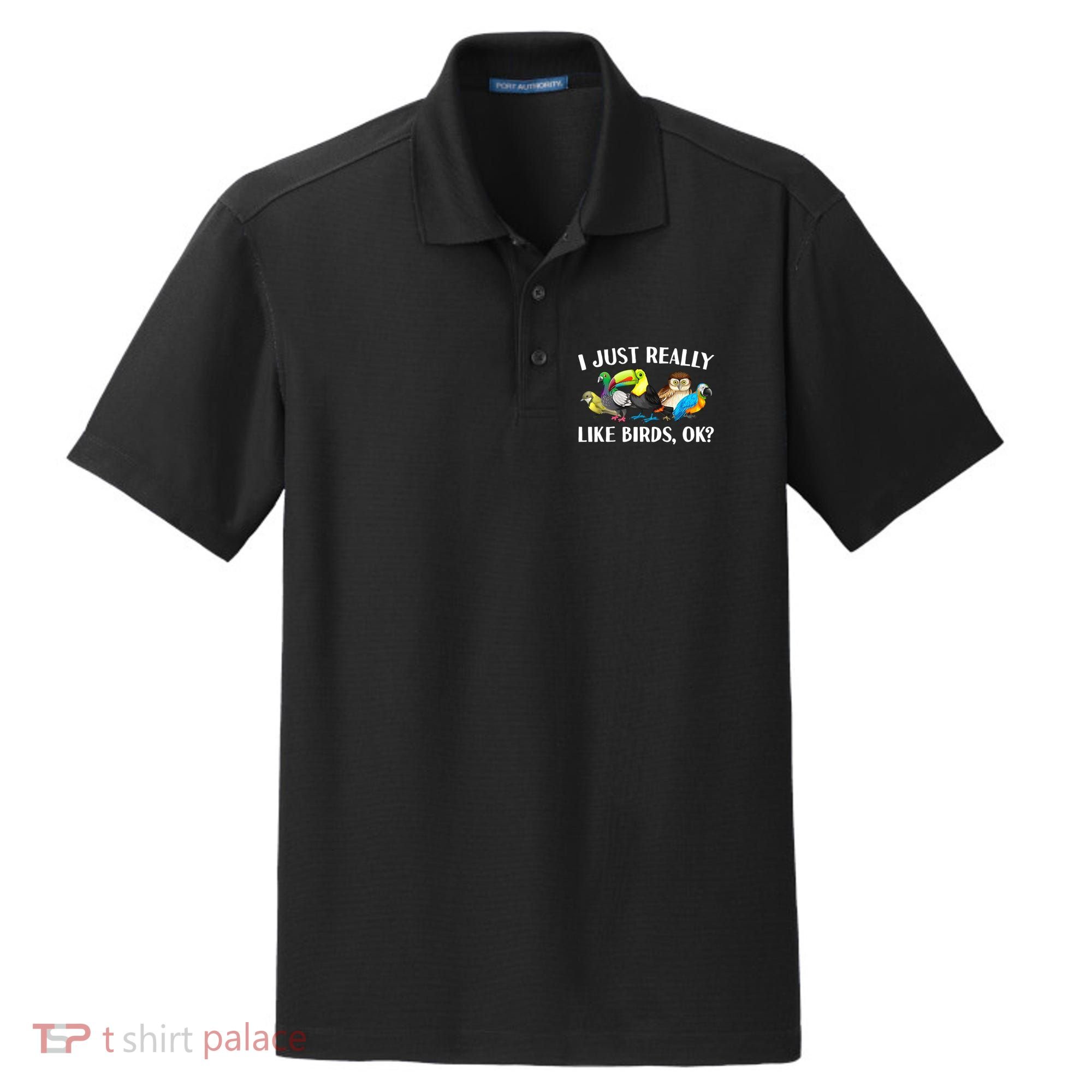 Cool Bird Lover Bird Watcher Nerd Parrot Birds Dry Zone Grid Polo