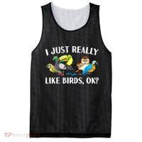 Cool Bird Lover Bird Watcher Nerd Parrot Birds Mesh Reversible Basketball Jersey Tank thumb 0