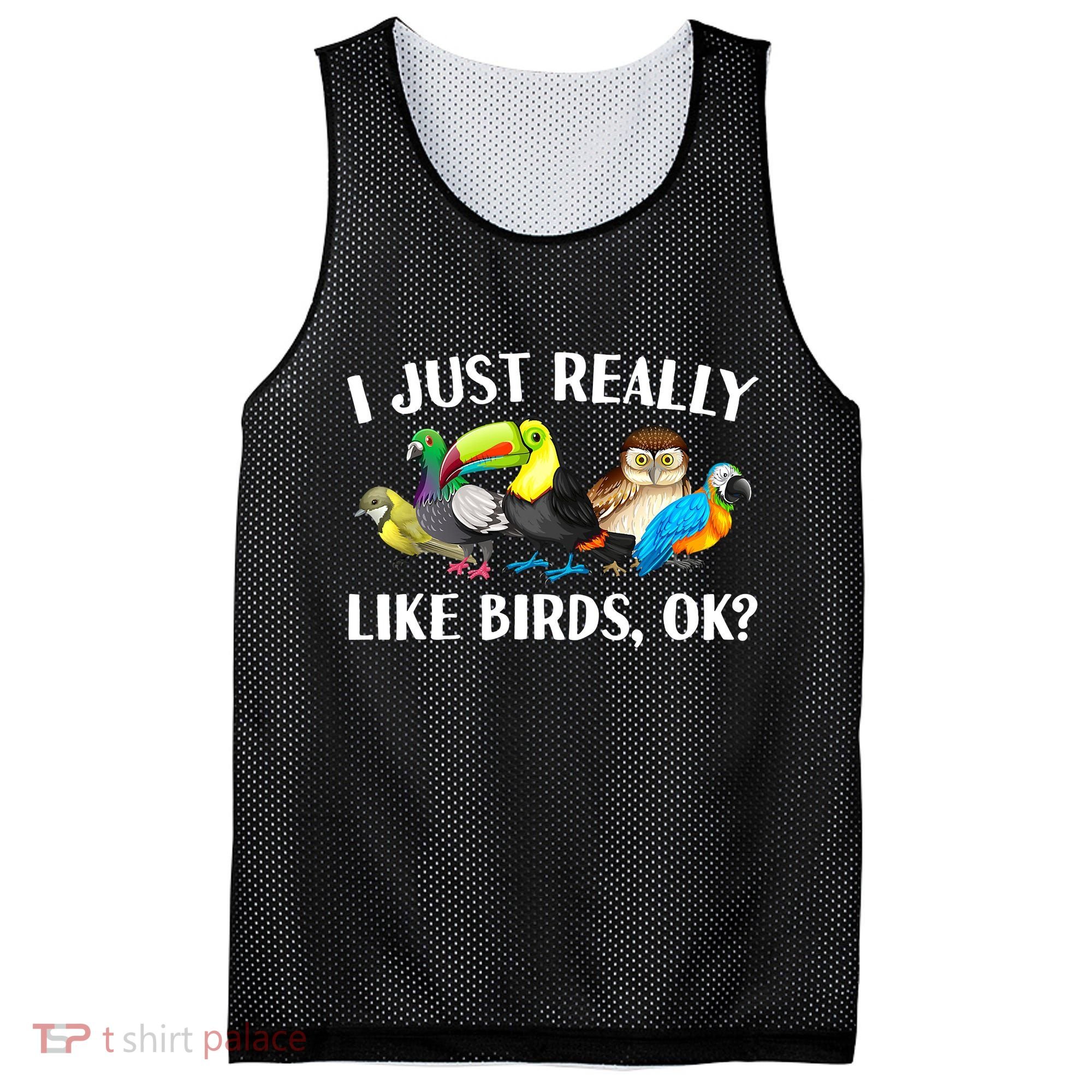 Cool Bird Lover Bird Watcher Nerd Parrot Birds Mesh Reversible Basketball Jersey Tank