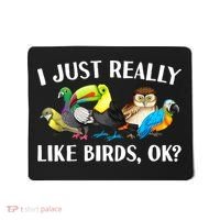 Cool Bird Lover Bird Watcher Nerd Parrot Birds Mousepad thumb 0