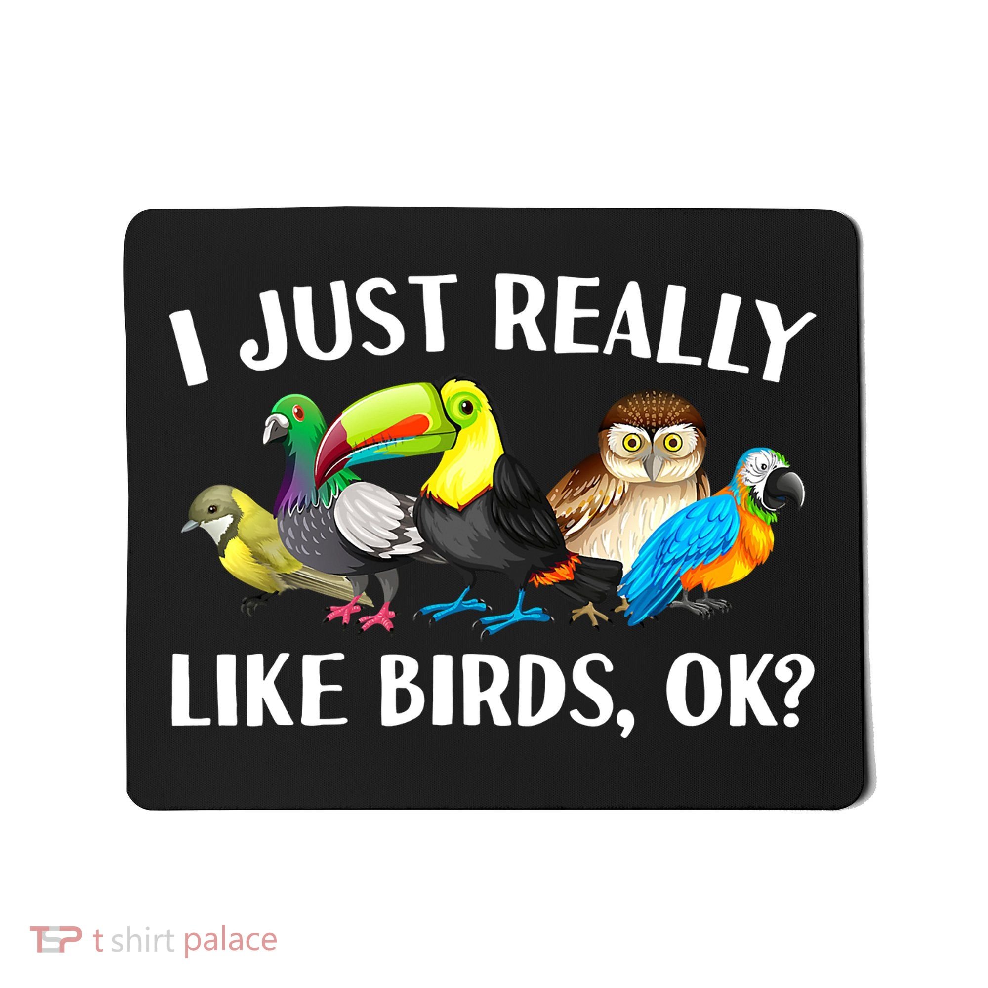 Cool Bird Lover Bird Watcher Nerd Parrot Birds Mousepad