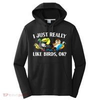 Cool Bird Lover Bird Watcher Nerd Parrot Birds Performance Fleece Hoodie thumb 0