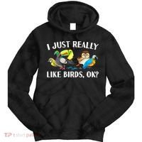 Cool Bird Lover Bird Watcher Nerd Parrot Birds Tie Dye Hoodie thumb 0