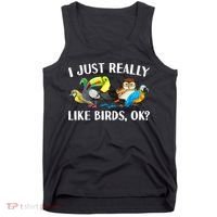 Cool Bird Lover Bird Watcher Nerd Parrot Birds Tank Top thumb 0