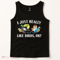 Cool Bird Lover Bird Watcher Nerd Parrot Birds Tank Top thumb 2