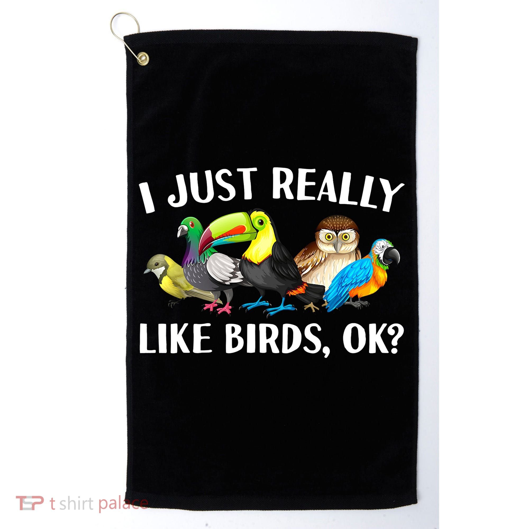 Cool Bird Lover Bird Watcher Nerd Parrot Birds Golf Towel