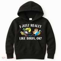 Cool Bird Lover Bird Watcher Nerd Parrot Birds Kids Hoodie thumb 0