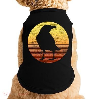 Crow Bird Lover Gift Raven Vintage Doggie Tank