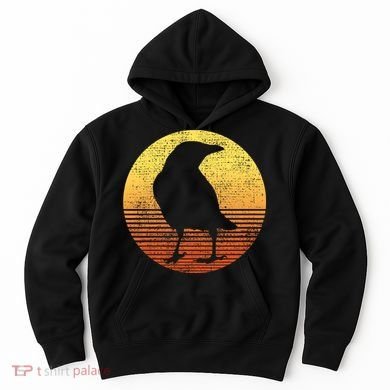 Crow Bird Lover Gift Raven Vintage Hoodie