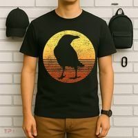Crow Bird Lover Gift Raven Vintage T-Shirt thumb 6