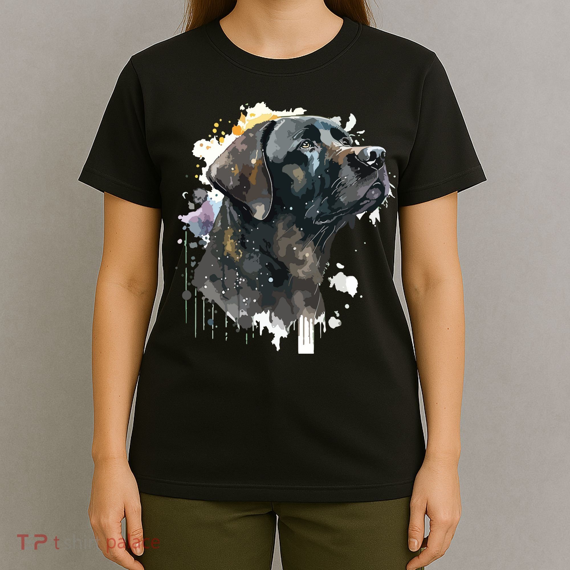 Cute Black Lab Black Labrador Retriever Puppy Dog Mom Animal T-Shirt
