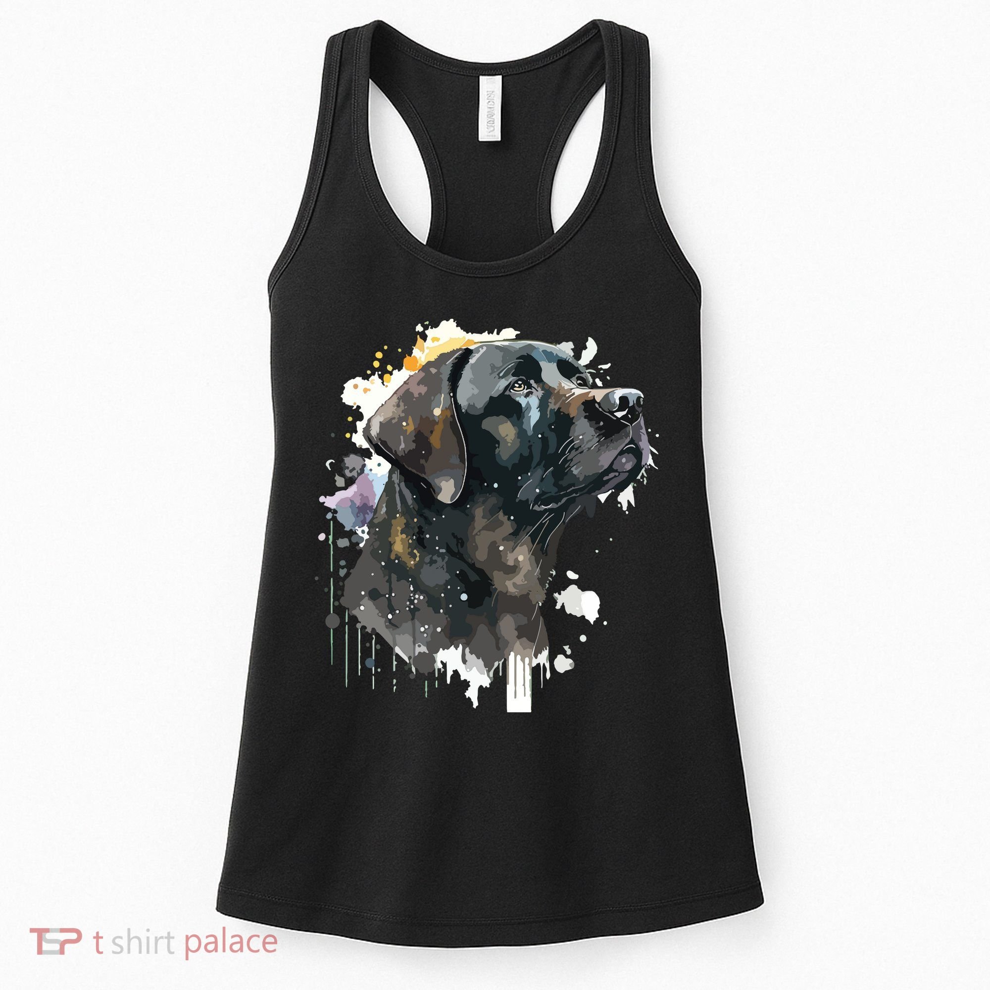 Cute Black Lab Black Labrador Retriever Puppy Dog Mom Animal Women's Tank Top