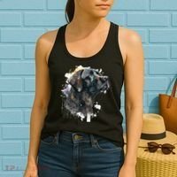 Cute Black Lab Black Labrador Retriever Puppy Dog Mom Animal Women's Tank Top thumb 2