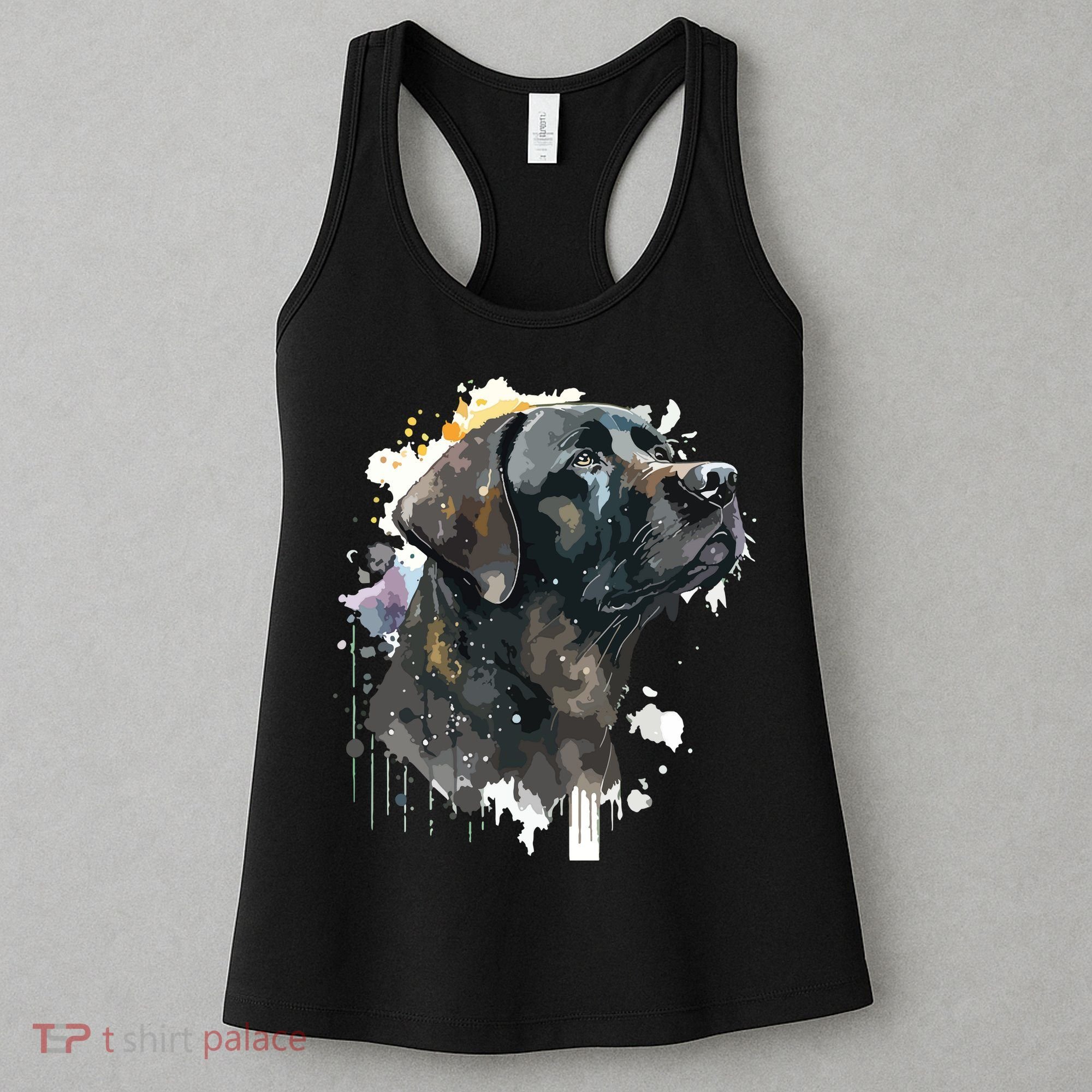 Cute Black Lab Black Labrador Retriever Puppy Dog Mom Animal Women's Tank Top