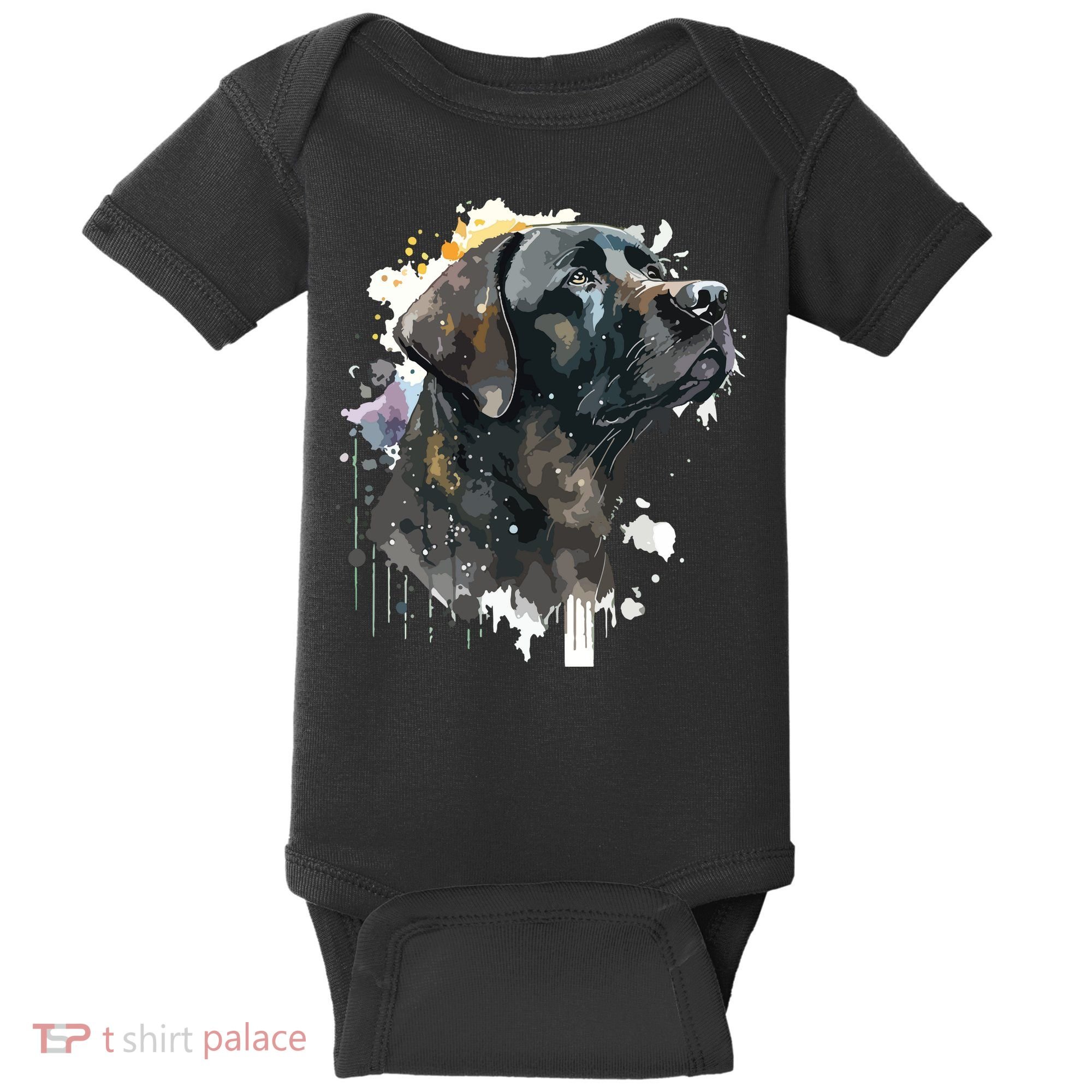 Cute Black Lab Black Labrador Retriever Puppy Dog Mom Animal Baby Bodysuit