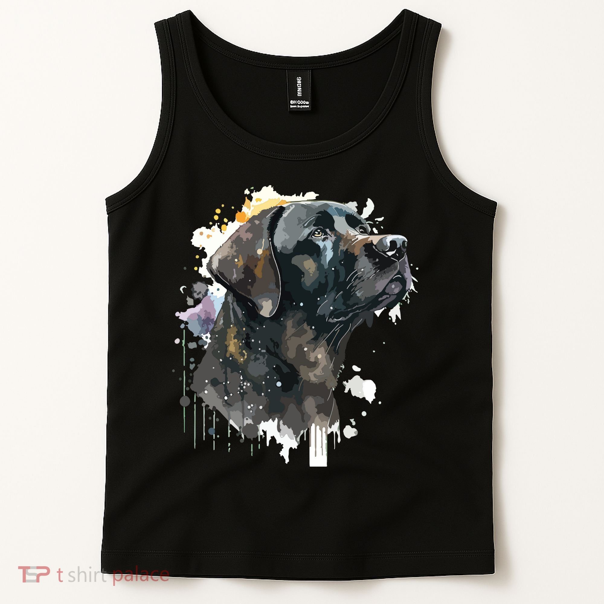 Cute Black Lab Black Labrador Retriever Puppy Dog Mom Animal Tank Top