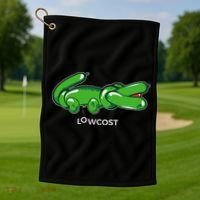 Crocodile Balloon Low Cost Funny Brand Sarcasm Sarcastic Golf Towel thumb 1