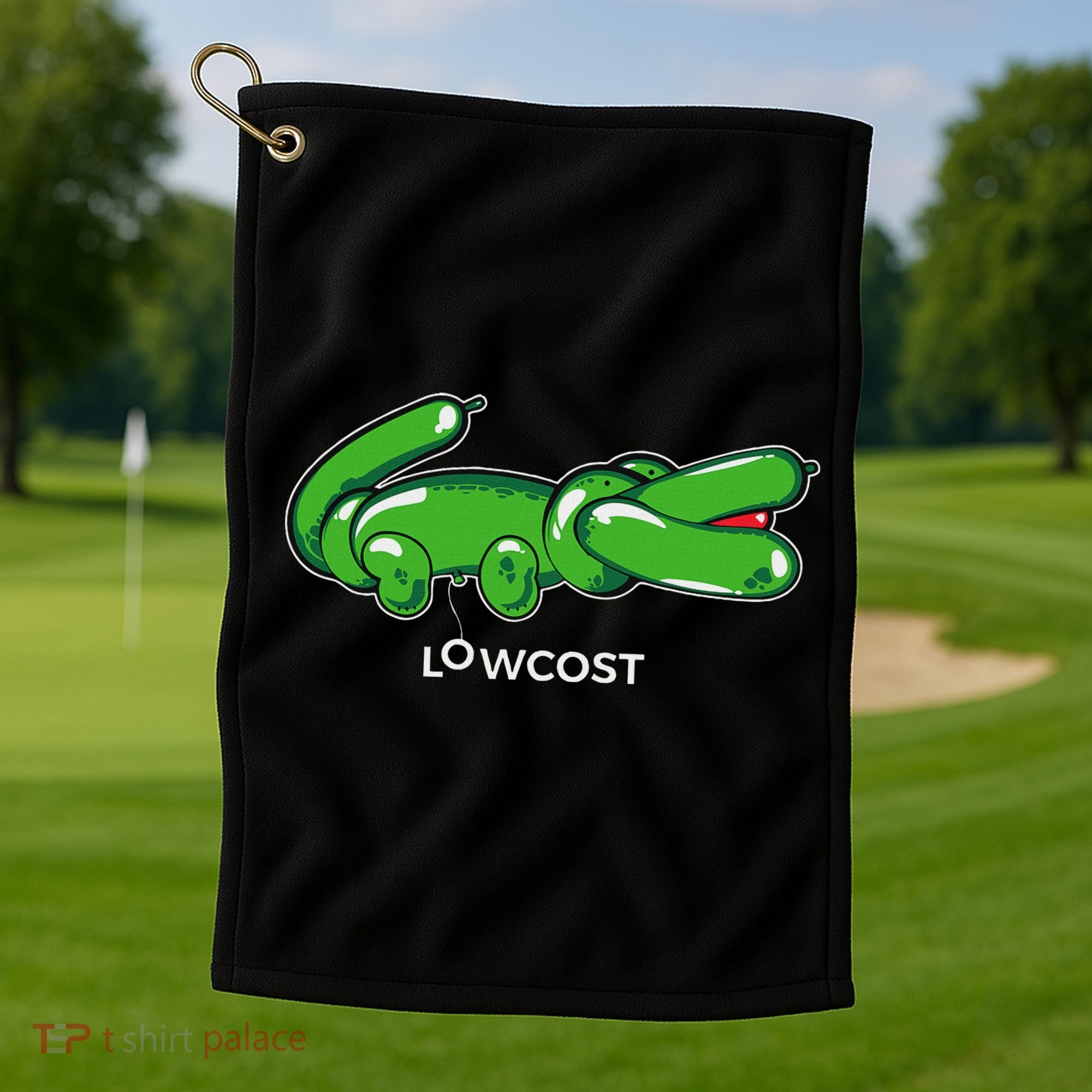 Crocodile Balloon Low Cost Funny Brand Sarcasm Sarcastic Golf Towel