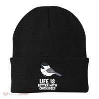 Chickadee Bird Life Is Better With Blackcapped Chickadees Beanie thumb 0