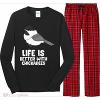 Chickadee Bird Life Is Better With Blackcapped Chickadees Long Sleeve Pajama Set thumb 0