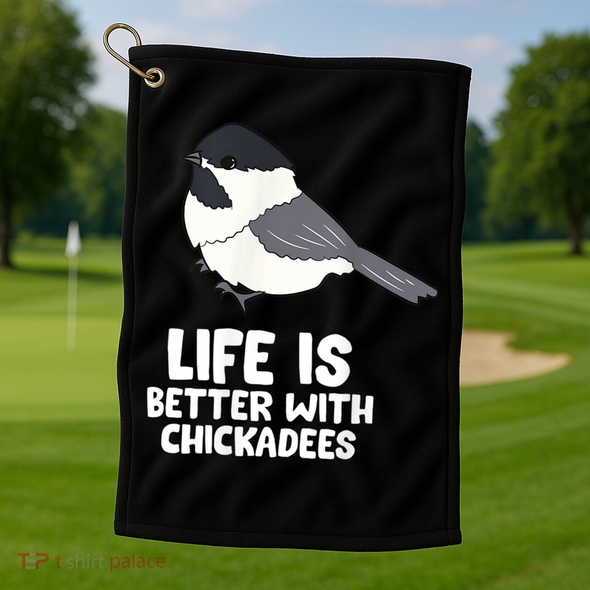 Chickadee Bird Life Is Better With Blackcapped Chickadees Golf Towel