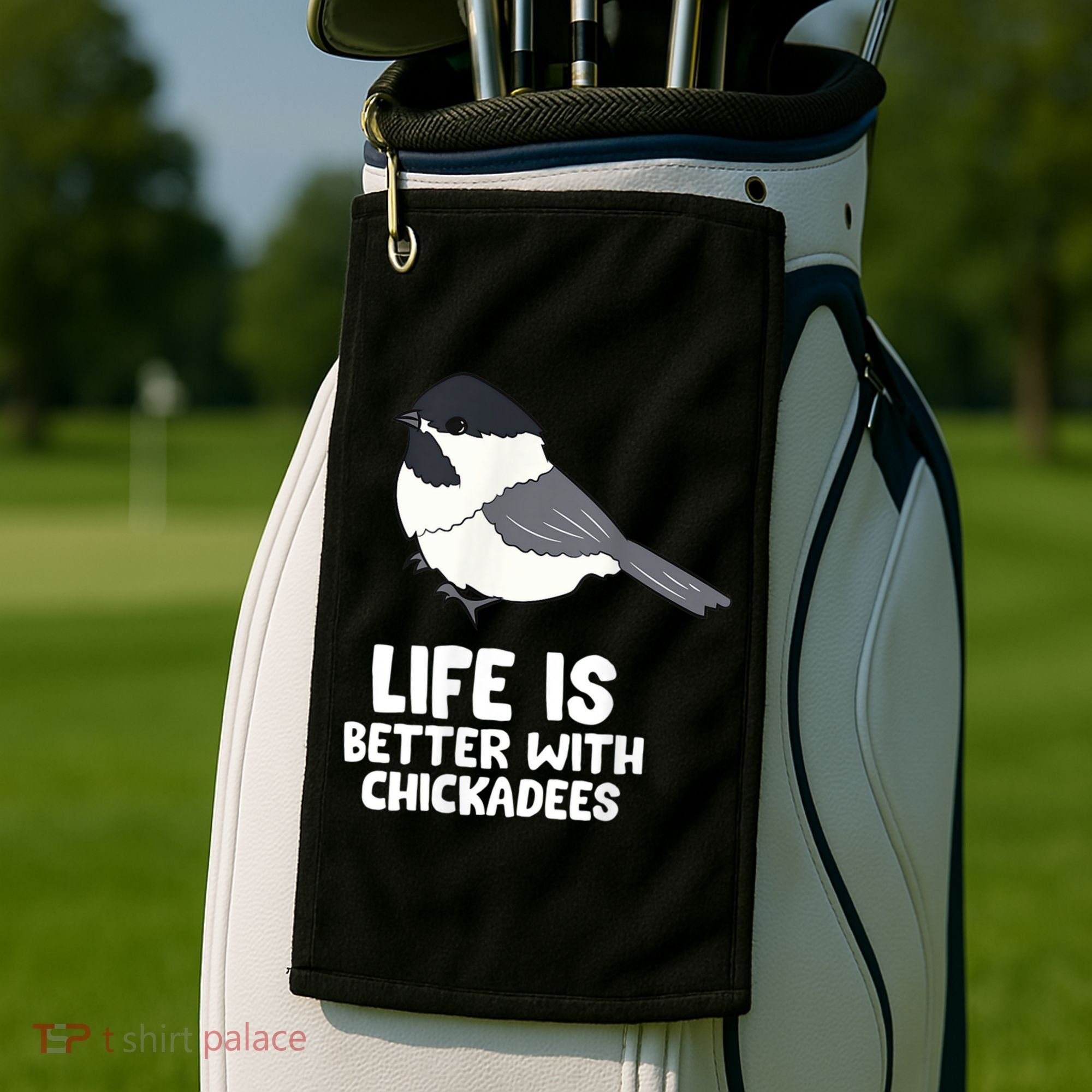 Chickadee Bird Life Is Better With Blackcapped Chickadees Golf Towel