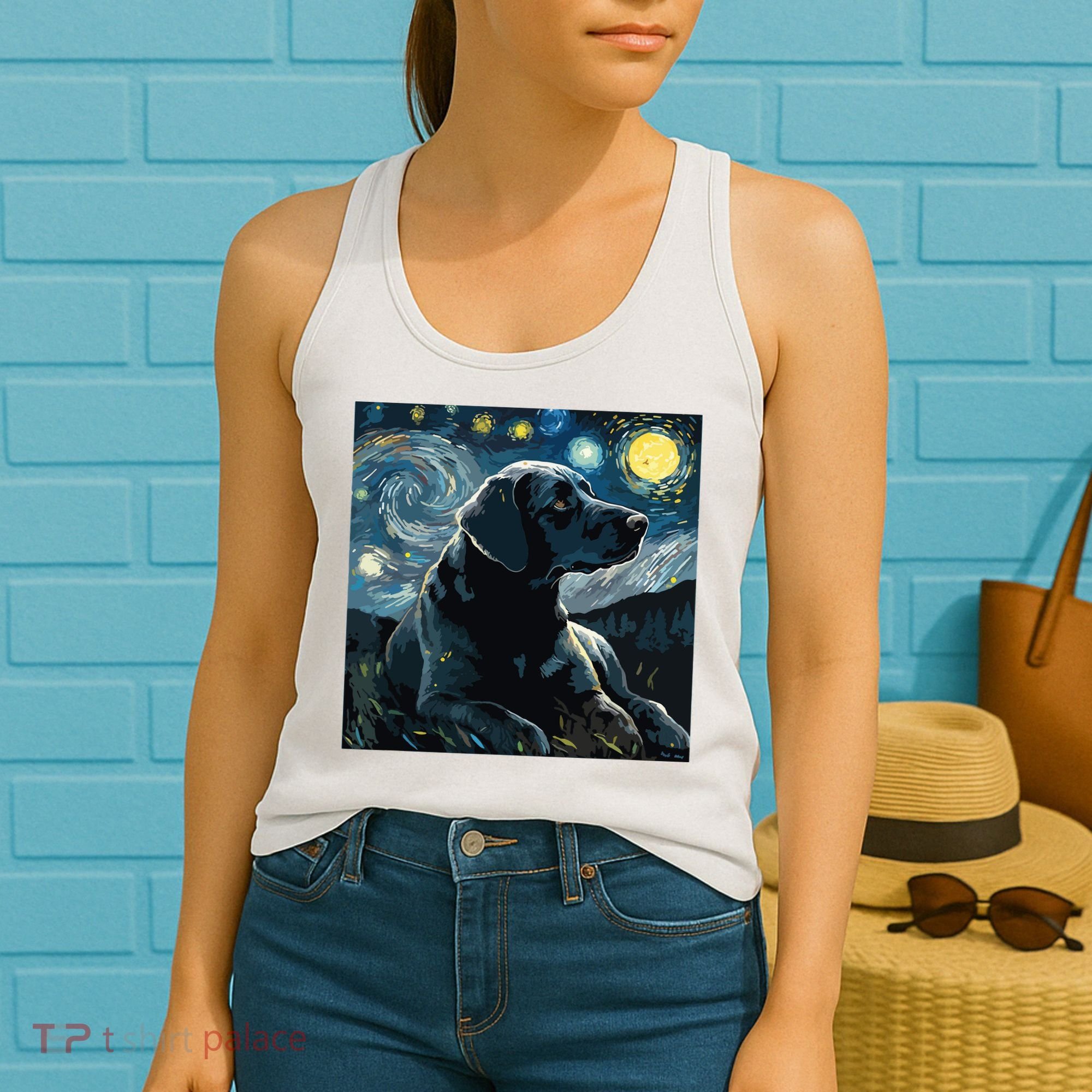 Cute Black Lab Black Labrador Retriever Puppy Dog Mom Animal Women's Tank Top