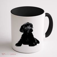 Cute Black Lab Puppy Dog Animal Lover Gift Coffee Mug thumb 1
