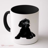 Cute Black Lab Puppy Dog Animal Lover Gift Coffee Mug thumb 0