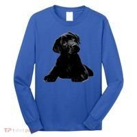 Cute Black Lab Puppy Dog Animal Lover Gift Long Sleeve Shirt thumb 0