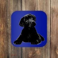 Cute Black Lab Puppy Dog Animal Lover Gift Coaster thumb 0