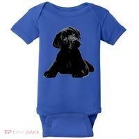 Cute Black Lab Puppy Dog Animal Lover Gift Baby Bodysuit thumb 0