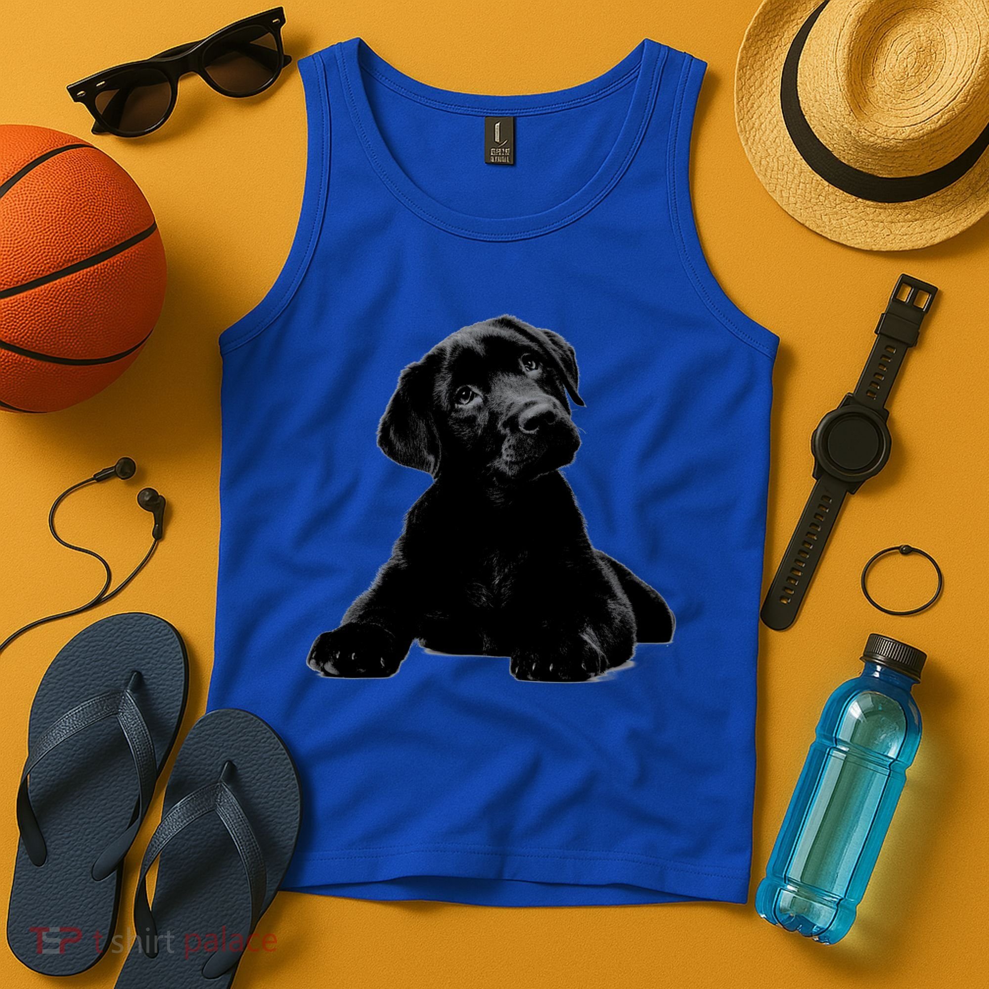 Cute Black Lab Puppy Dog Animal Lover Gift Tank Top