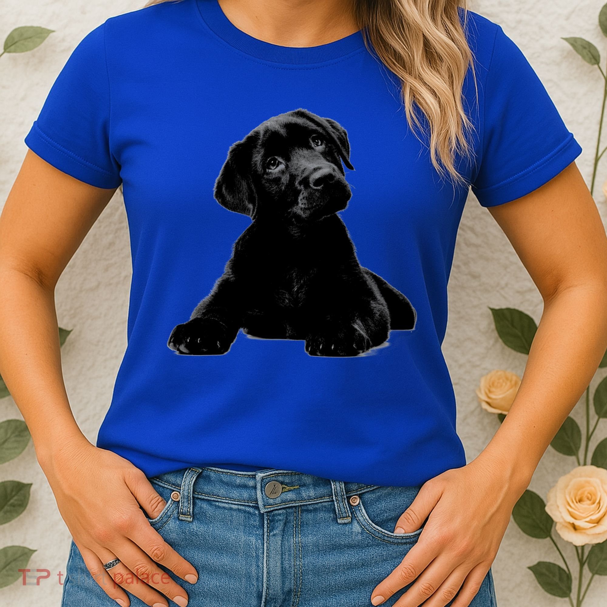Cute Black Lab Puppy Dog Animal Lover Gift Women's T-Shirt