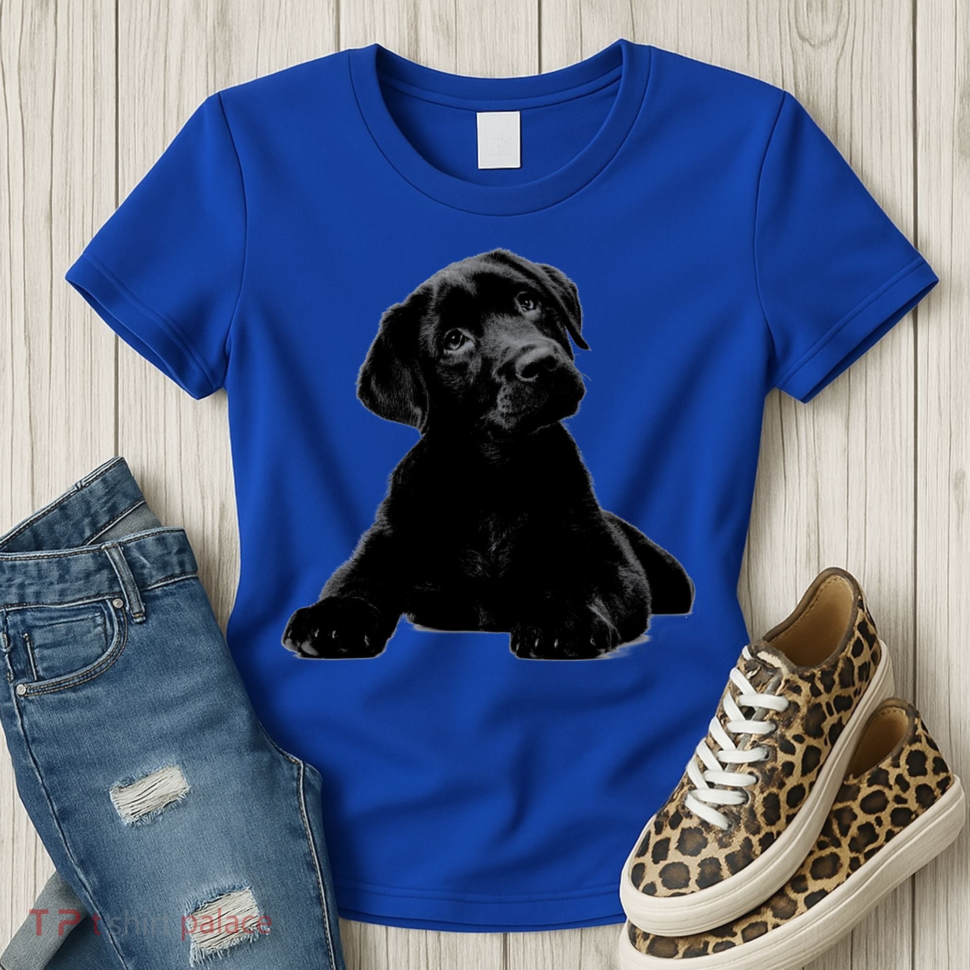 Cute Black Lab Puppy Dog Animal Lover Gift Women's T-Shirt