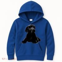 Cute Black Lab Puppy Dog Animal Lover Gift Kids Hoodie thumb 0