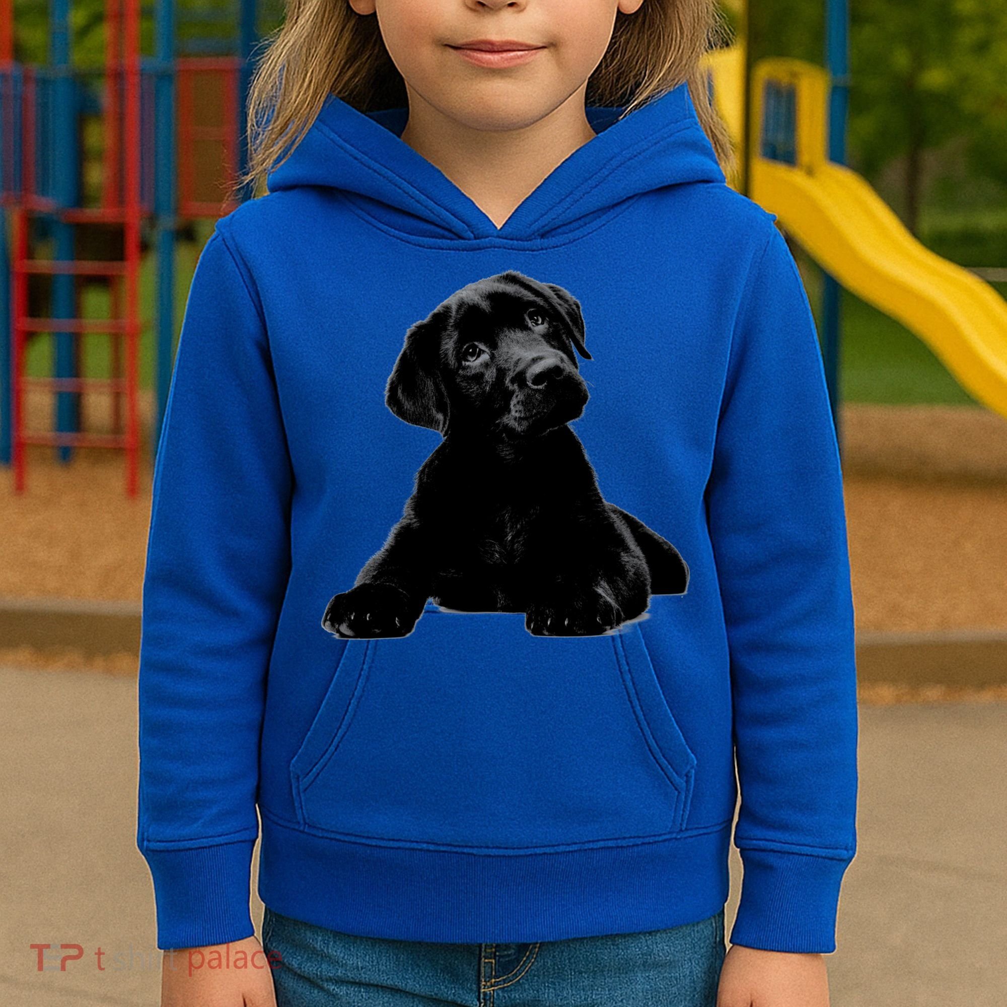 Cute Black Lab Puppy Dog Animal Lover Gift Kids Hoodie