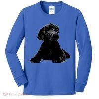 Cute Black Lab Puppy Dog Animal Lover Gift Kids Long Sleeve Shirt thumb 0