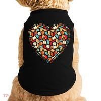 Cute Book Lover Reading Fan Heart Doggie Tank thumb 0