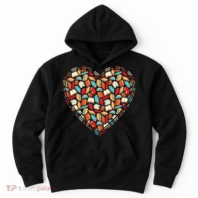 Cute Book Lover Reading Fan Heart Hoodie