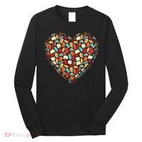 Cute Book Lover Reading Fan Heart Long Sleeve Shirt thumb 0
