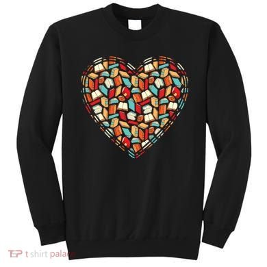 Cute Book Lover Reading Fan Heart Sweatshirt