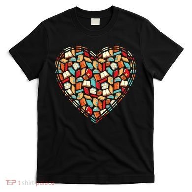 Cute Book Lover Reading Fan Heart T-Shirt