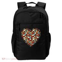 Cute Book Lover Reading Fan Heart Backpack thumb 0