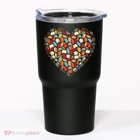 Cute Book Lover Reading Fan Heart Tumbler thumb 0