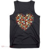 Cute Book Lover Reading Fan Heart Tank Top thumb 0