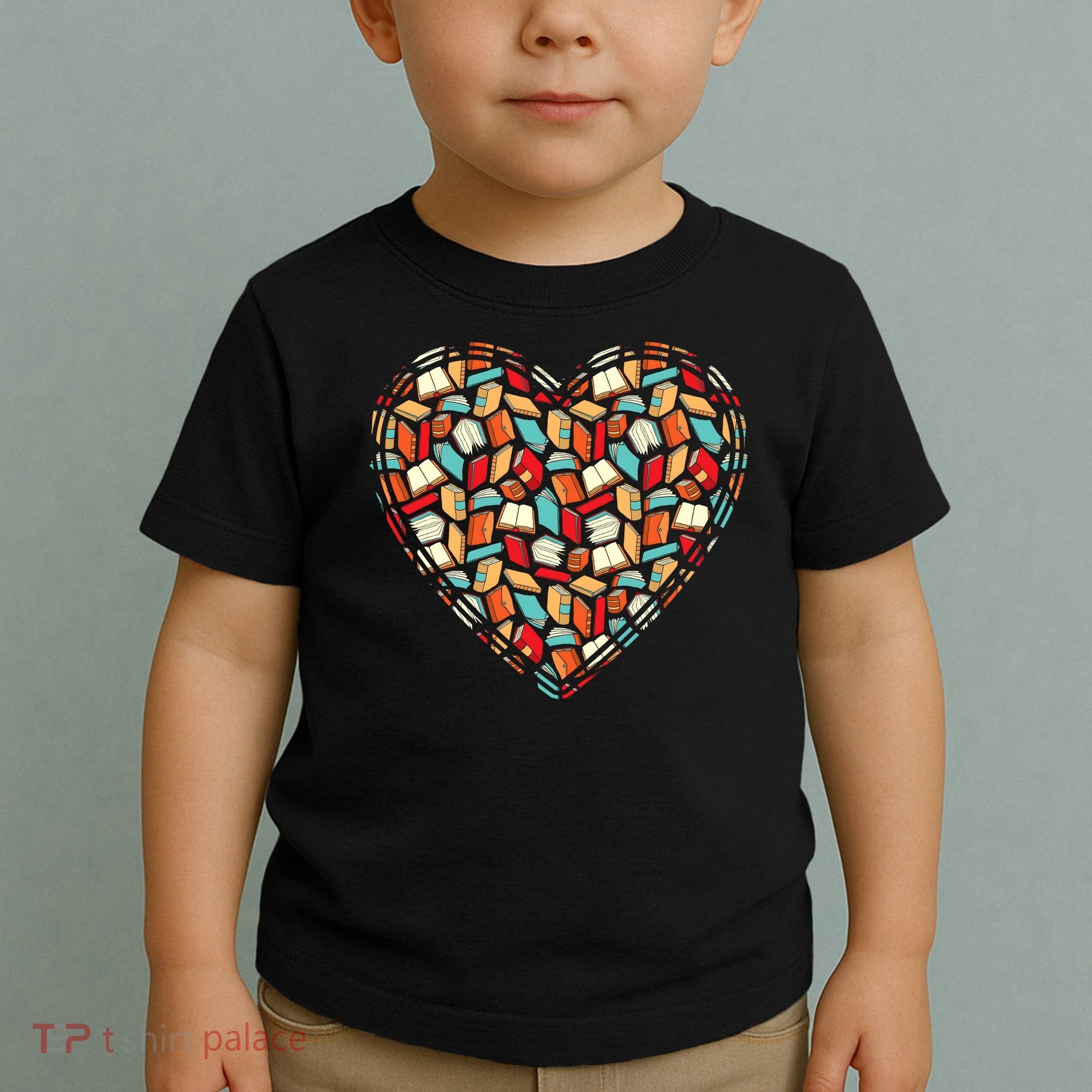 Cute Book Lover Reading Fan Heart Toddler T-Shirt